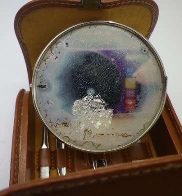 Vintage Men's manicure set. Made in Sheffield, England. Leather case. Intact. Very good condition