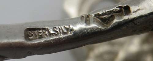 Ornate vintage Sterling Silver Pastry tongs by ALBERT BODEMER. 15 cm