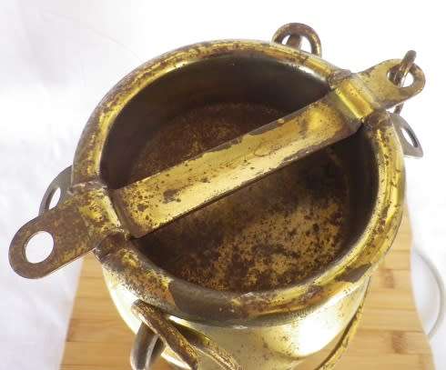 Large Vintage/Antique Milk Urn. Brassed metal.1 gallon Stamped with maker: H& H. 63cm