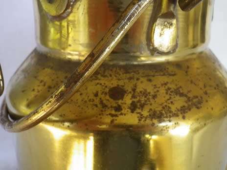 Large Vintage/Antique Milk Urn. Brassed metal.1 gallon Stamped with maker: H& H. 63cm