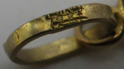 9ct gold Amethyst & Cubic Zirconia doll pendant or charm. Made in Italy