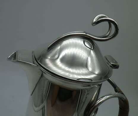 Antique George Unite Birmingham silver plated EPNS slender coffee pot Reg no: 536712