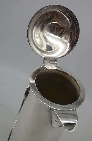Antique George Unite Birmingham silver plated EPNS slender coffee pot Reg no: 536712