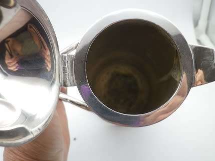 Antique George Unite Birmingham silver plated EPNS slender coffee pot Reg no: 536712