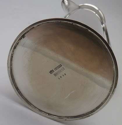 Antique George Unite Birmingham silver plated EPNS slender coffee pot Reg no: 536712