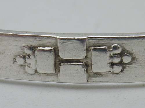 HALLMARKED VINTAGE SILVER BANGLE, Krakow Poland  WITH UNUSUAL DECORATION
