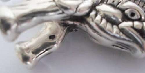 WOW!! Beautiful Large Sterling Silver Elephant Pendant or Ornament. 4.7 x 4.3cm. 12.3 grms.