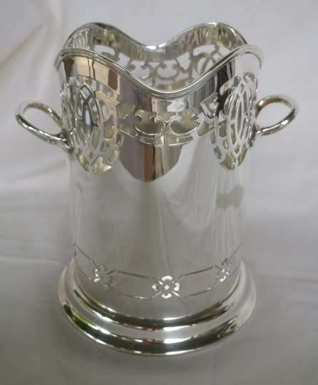 Vintage Mappin and Webb Silver Plated Wine Coaster, Beautiful pierced decoration