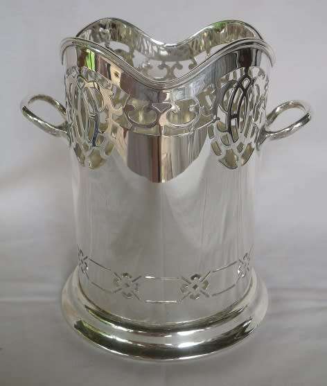 Vintage Mappin and Webb Silver Plated Wine Coaster, Beautiful pierced decoration