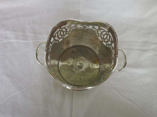 Vintage Mappin and Webb Silver Plated Wine Coaster, Beautiful pierced decoration