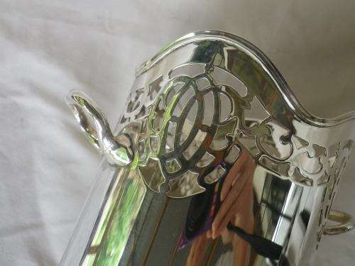 Vintage Mappin and Webb Silver Plated Wine Coaster, Beautiful pierced decoration