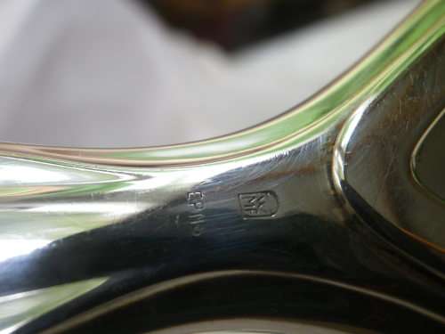 Vintage WMF Germany Silver Plated EPNS hand held dressing table mirror