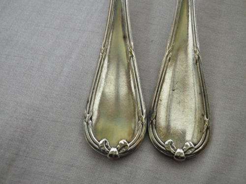 FOR JAQCO ONLY PLEASE!!! CHRISTOFLE, FRANCE 20 PIECE SILVER PLATED LARGE FORK & SPOON SET.BOXED