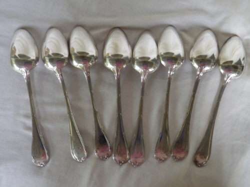 FOR JAQCO ONLY PLEASE!!! CHRISTOFLE, FRANCE 20 PIECE SILVER PLATED LARGE FORK & SPOON SET.BOXED