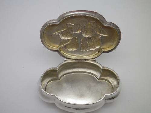 FOR NATALIE ONLY PLEASE 1901 Hallmarked Silver REYNOLDS ANGELS Trinket Box 75grms Henry Matthews