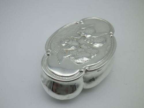 FOR NATALIE ONLY PLEASE 1901 Hallmarked Silver REYNOLDS ANGELS Trinket Box 75grms Henry Matthews
