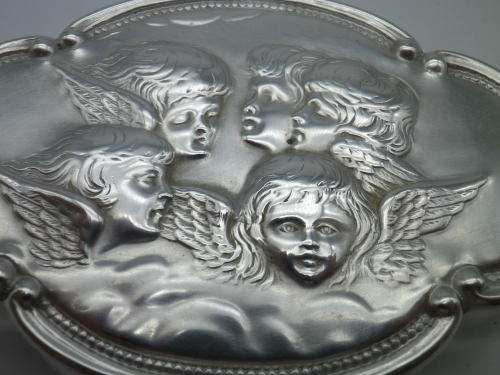 FOR NATALIE ONLY PLEASE 1901 Hallmarked Silver REYNOLDS ANGELS Trinket Box 75grms Henry Matthews