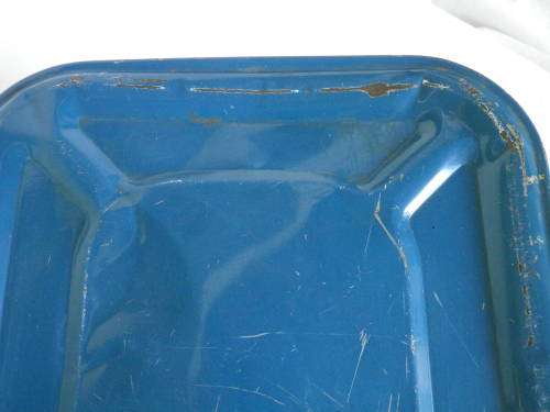 Fantastic! Vintage GOODHOPE WARE Large blue & white striped bread bin