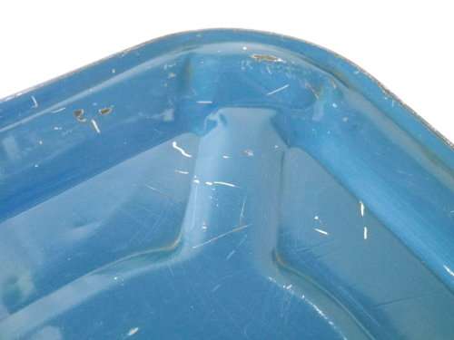 Fantastic! Vintage GOODHOPE WARE Large blue & white striped bread bin