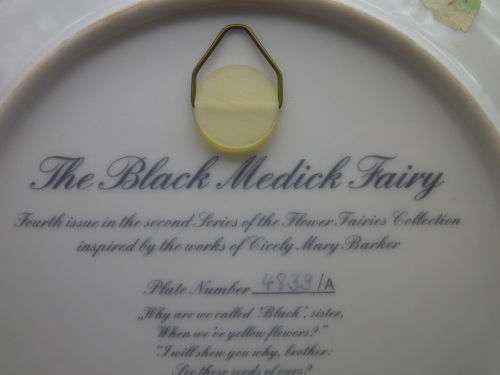 GORGEOUS & WHIMSICAL "The Black Medick Fairy" Display Plate Heinrich Germany Villeroy & Bosch