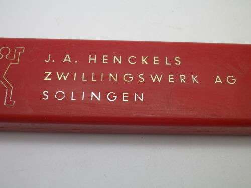 Rare Antique/Vintage JA Henckels Solingen Cut Throat Straight Razor. Boxed with pamphlet