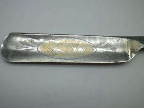 Rare Antique/Vintage JA Henckels Solingen Cut Throat Straight Razor. Boxed with pamphlet