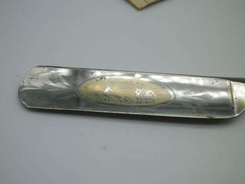 Rare Antique/Vintage JA Henckels Solingen Cut Throat Straight Razor. Boxed with pamphlet