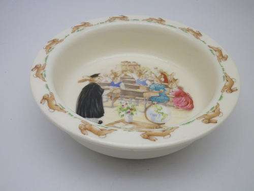 Royal Doulton BUNNYKINS Porridge bowl. Bunnies LEARNING theme