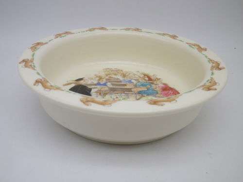 Royal Doulton BUNNYKINS Porridge bowl. Bunnies LEARNING theme