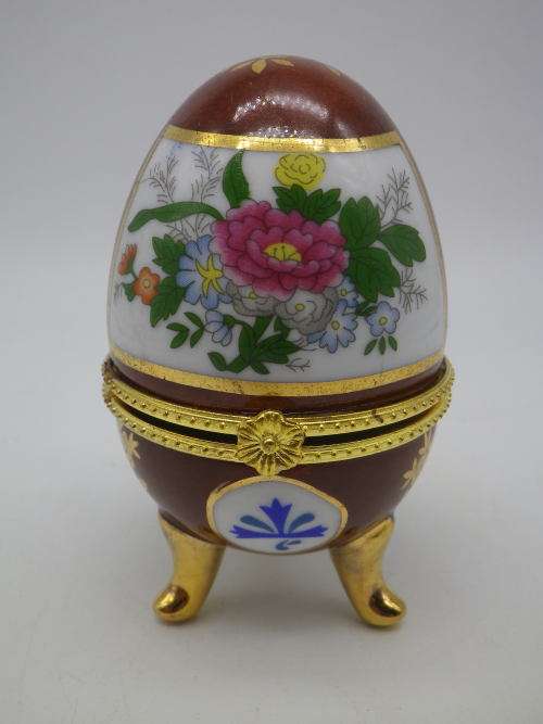 Faberge Egg Style Trinket Holder. Maxwell Williams Ceramics. Original Box. 10cm