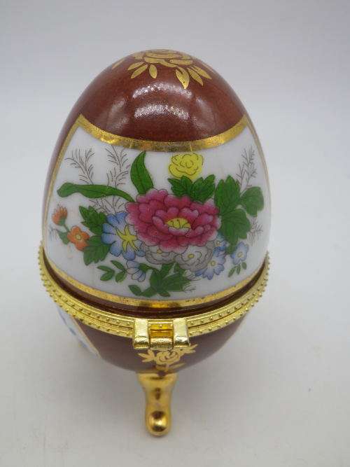 Faberge Egg Style Trinket Holder. Maxwell Williams Ceramics. Original Box. 10cm