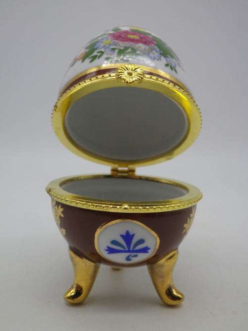 Faberge Egg Style Trinket Holder. Maxwell Williams Ceramics. Original Box. 10cm