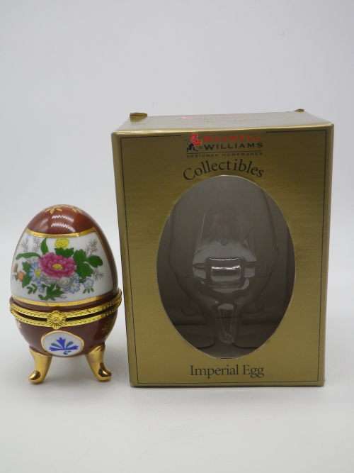 Faberge Egg Style Trinket Holder. Maxwell Williams Ceramics. Original Box. 10cm