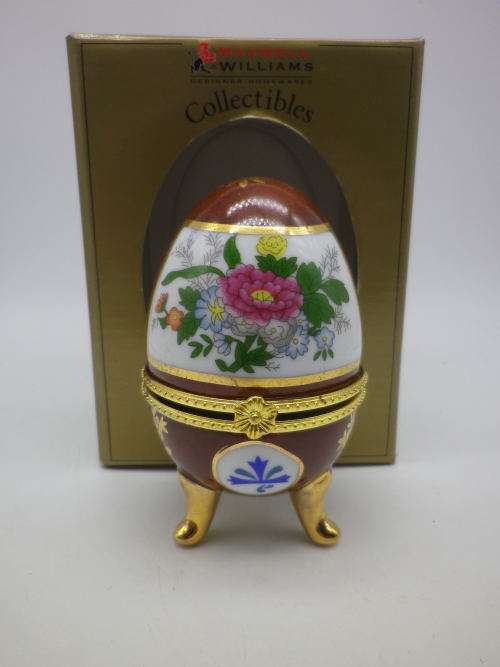 Faberge Egg Style Trinket Holder. Maxwell Williams Ceramics. Original Box. 10cm