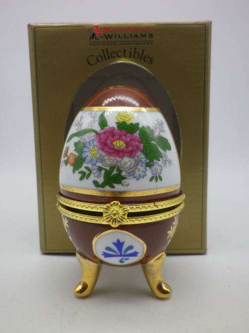 Faberge Egg Style Trinket Holder. Maxwell Williams Ceramics. Original Box. 10cm
