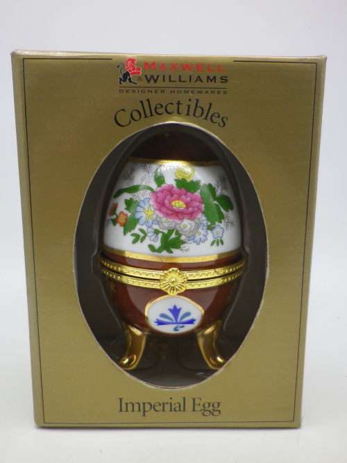 Faberge Egg Style Trinket Holder. Maxwell Williams Ceramics. Original Box. 10cm