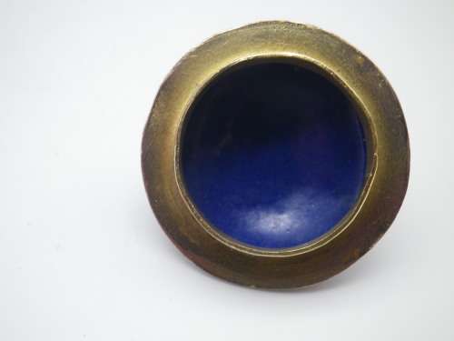 Chinese Cloisonne mini lidded pot 10.5 cm.CUTE!