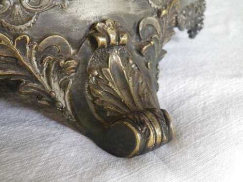 MAGNIFICENT ANTIQUE c1880s VICTORIAN  Silver Plated Domed cake stand with mirror top. RARE!!!!!