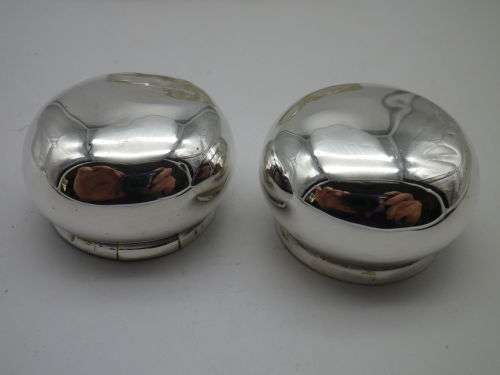 Victorian Silver Plate & Crystal double inkwel, James Deacon & Sons