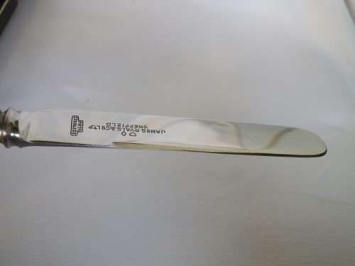 Vintage Bone Handled Butter knives. Stainless Steel Blades. James Ryals & Co. Ltd,  SHEFFIELD