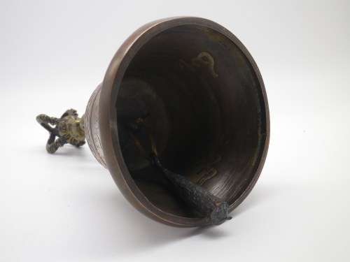 Vintage/Antique Brass & multi metal TIBETAN BELL with Dorje Handle. Rings Gloriously