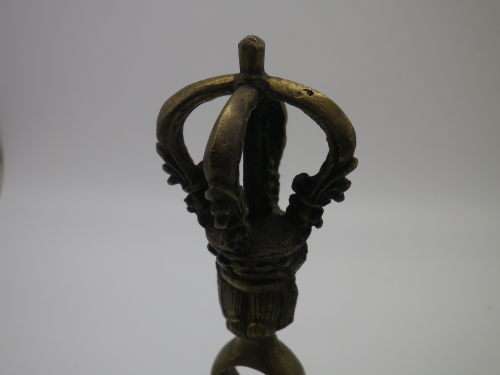 Vintage/Antique Brass & multi metal TIBETAN BELL with Dorje Handle. Rings Gloriously
