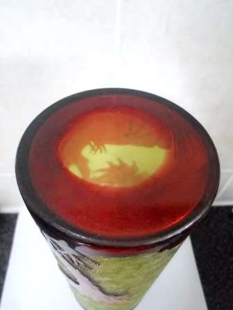 LARGE ART NOUVEAU c1900 CAMEO GLASS VASE  Possibly VAL ST LAMBERT 30cm