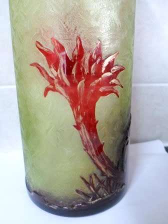 LARGE ART NOUVEAU c1900 CAMEO GLASS VASE  Possibly VAL ST LAMBERT 30cm