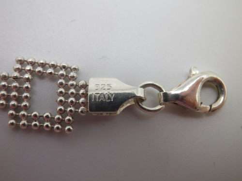 Sterling Silver Italian 925 fancy link beaded bracelet Approx. 5,5g 19cms in length