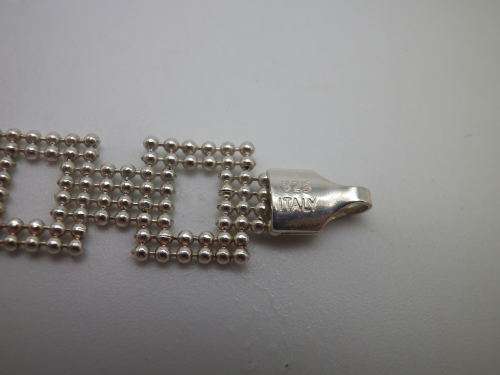 Sterling Silver Italian 925 fancy link beaded bracelet Approx. 5,5g 19cms in length