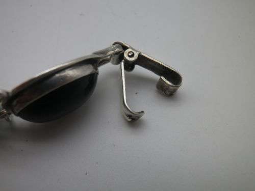 STERLING SILVER and SEVEN semi-precious stone bracelet. OBLO, South Africa 21cm WOW!!!