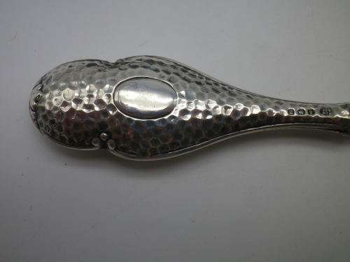 Antique Shoe Horn & Boot Hook. Hallmarked Silver handles. B/Ham 1912. WJ Myatt &Company Original Box