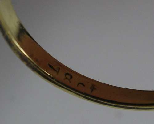 FOR TraHar5654 ONLY PLEASE!! Hallmarked 18ct Yellow Gold, Fire Opal and Diamond Ring. Size J.