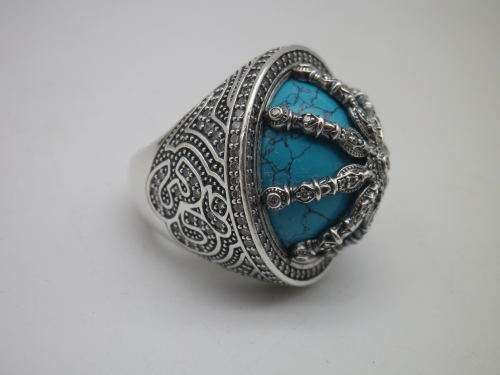 FOR KOKOBAY ONLY PLEASEhomas Sabo Sterling Silber OHM RING!!! Size: M 1/2 22grms.
